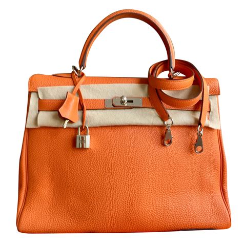 hermes orange briefcase|Hermes leather briefcase.